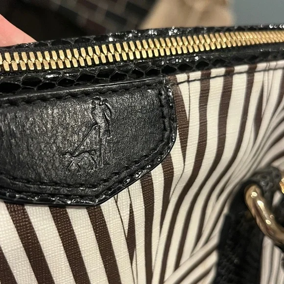 Henri Bendel Disturbed Stripped Briefcase/Laptop Bag - Picture 15 of 17